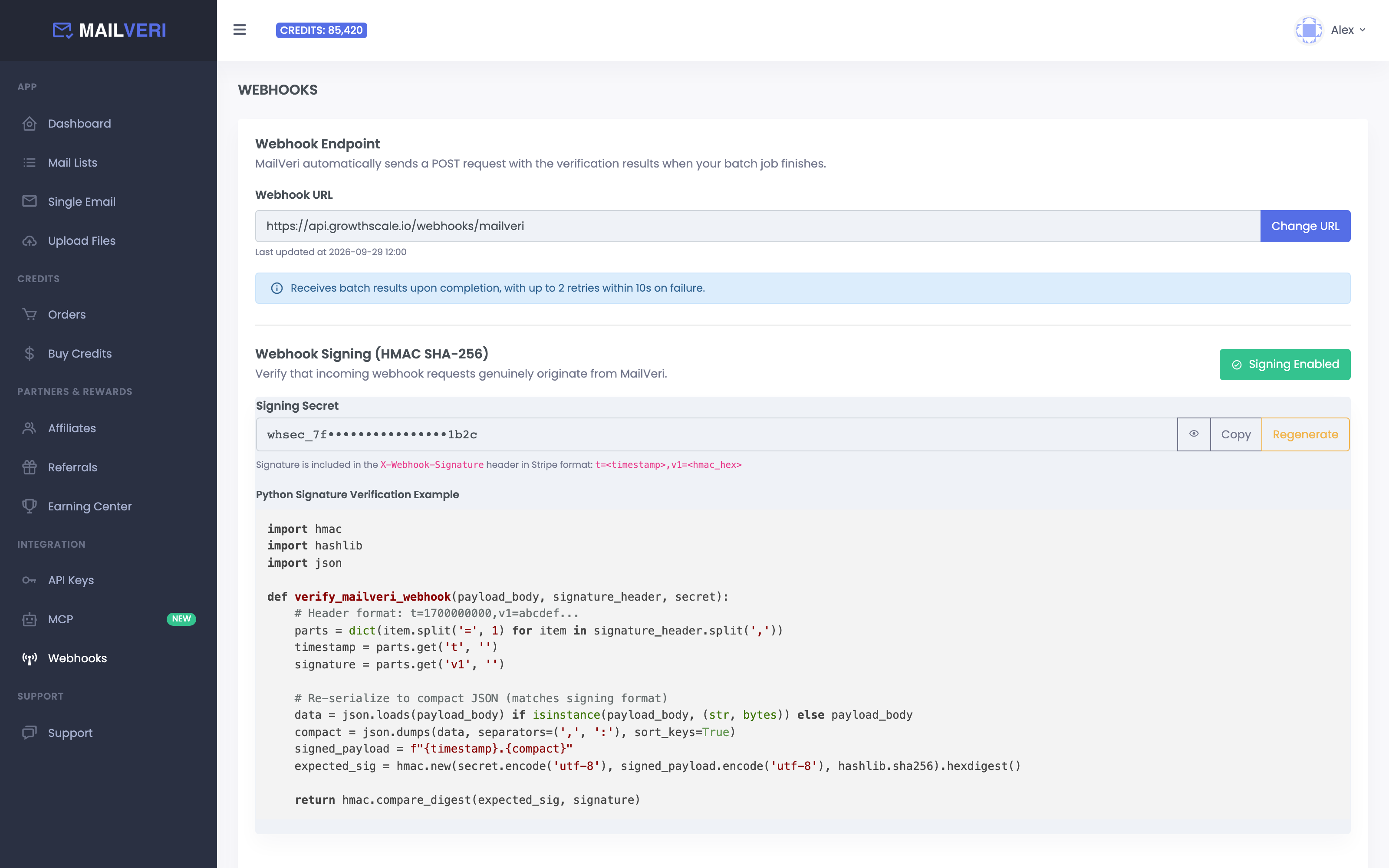 Automated Webhooks & Event Delivery